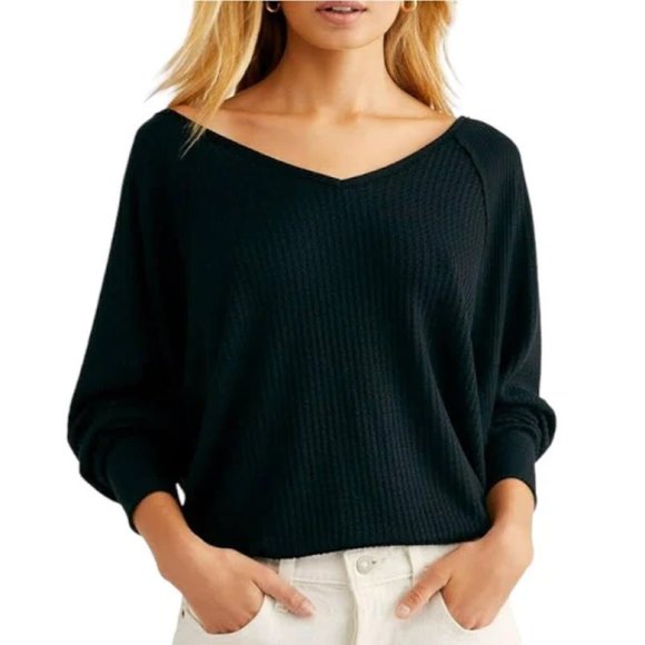 Free People Tops - NWT Free People Santa Clara Thermal in color Black